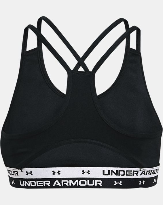 Girls' HeatGear® Armour Sports Bra, Black, pdpMainDesktop image number 1